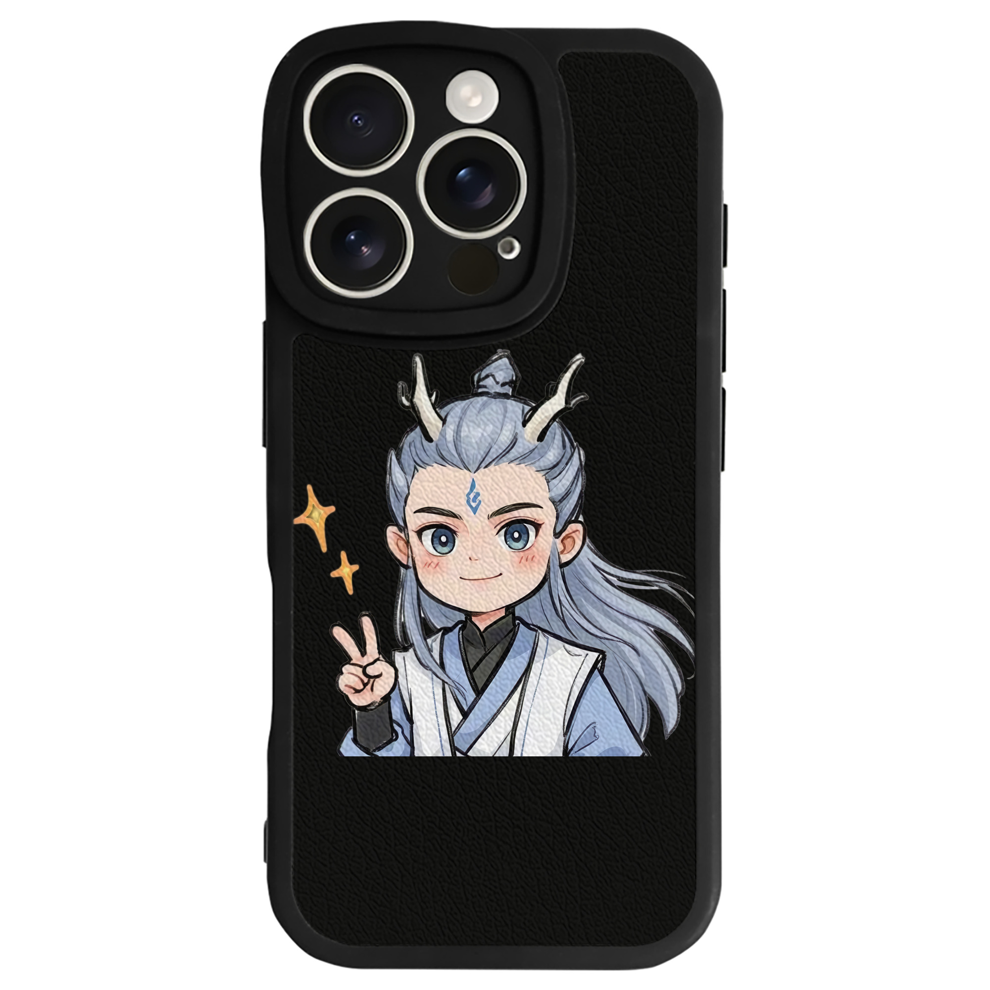 （画像用） Ne Zha 2 ナタ 魔童の大暴れ 【iPhone 16シリーズ対応】シリコンスマホケース（レザー調） 材質：シリコン